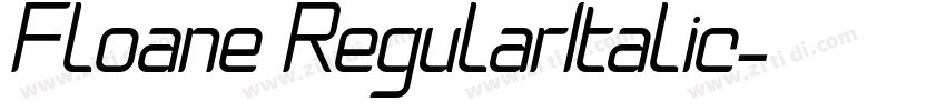 Floane RegularItalic字体转换